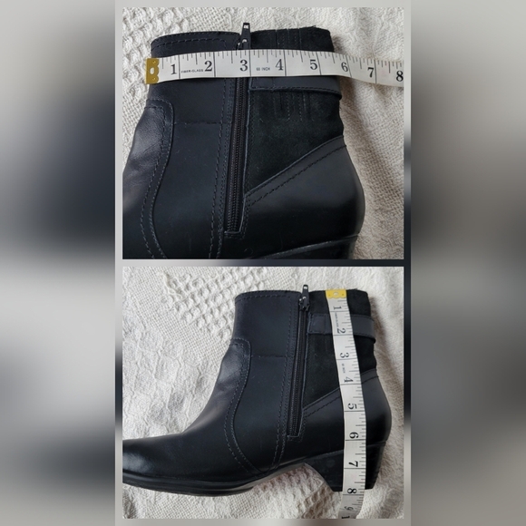 Avalon Leather Slip On Zipper Black Casual Everyday Boots - Picture 10 of 11